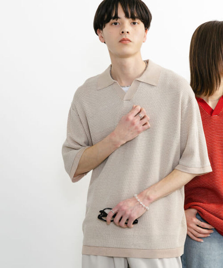 SENSE OF PLACE by URBAN RESEARCH「SENSE OF PLACE 『ユニセックス』『洗濯可』ミックススキッパーニット」|ニット・セーター|