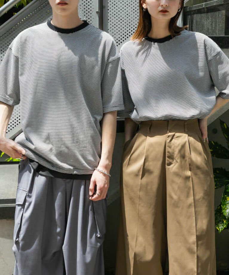 SENSE OF PLACE by URBAN RESEARCH「SENSE OF PLACE 『ユニセックス』アソートドローコードショートスリーブTシャツ」|Tシャツ・カットソー|BLK×WHT