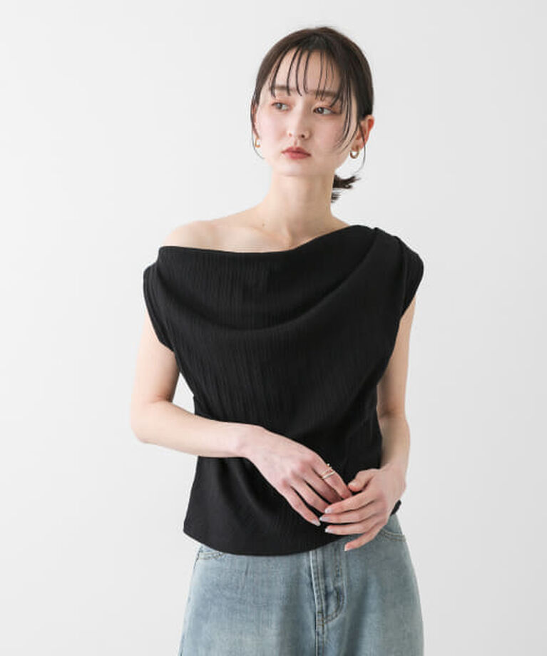 SENSE OF PLACE by URBAN RESEARCH「SENSE OF PLACE ランダムリブワンショルダーカットトップ」|Tシャツ・カットソー|