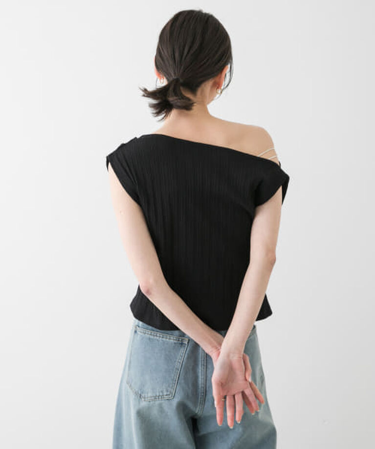 SENSE OF PLACE by URBAN RESEARCH「SENSE OF PLACE ランダムリブワンショルダーカットトップ」|Tシャツ・カットソー|