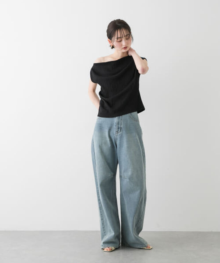 SENSE OF PLACE by URBAN RESEARCH「SENSE OF PLACE ランダムリブワンショルダーカットトップ」|Tシャツ・カットソー|
