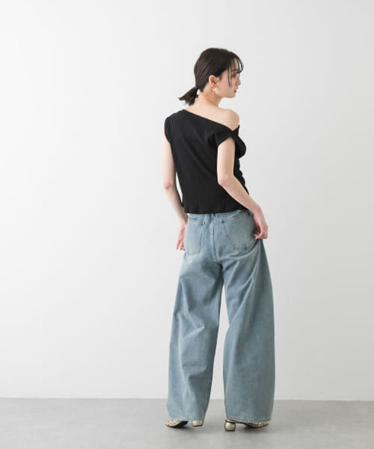 SENSE OF PLACE by URBAN RESEARCH「SENSE OF PLACE ランダムリブワンショルダーカットトップ」|Tシャツ・カットソー|