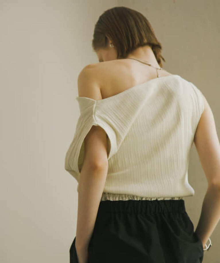 SENSE OF PLACE by URBAN RESEARCH「SENSE OF PLACE ランダムリブワンショルダーカットトップ」|Tシャツ・カットソー|