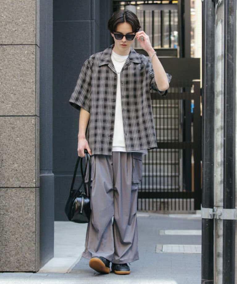 SENSE OF PLACE by URBAN RESEARCH「SENSE OF PLACE 『ユニセックス』オンブレーチェックショートスリーブシャツ」|シャツ・ブラウス|