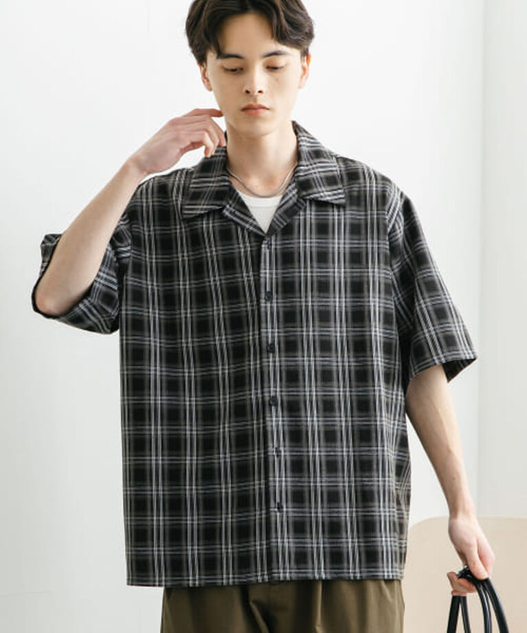 SENSE OF PLACE by URBAN RESEARCH「SENSE OF PLACE 『ユニセックス』オンブレーチェックショートスリーブシャツ」|シャツ・ブラウス|