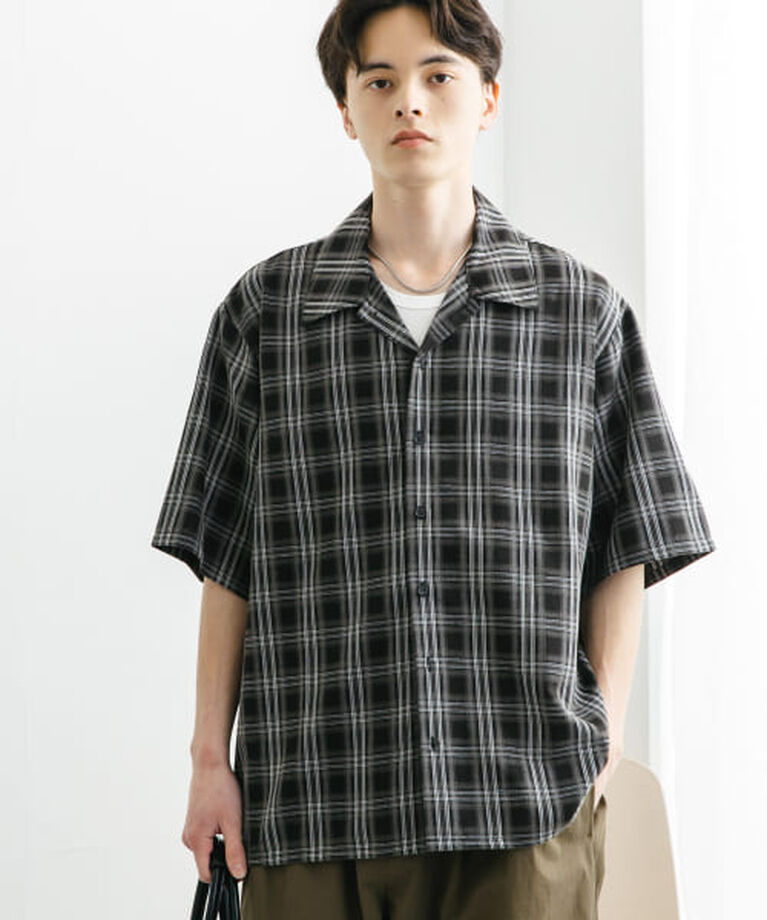 SENSE OF PLACE by URBAN RESEARCH「SENSE OF PLACE 『ユニセックス』オンブレーチェックショートスリーブシャツ」|シャツ・ブラウス|