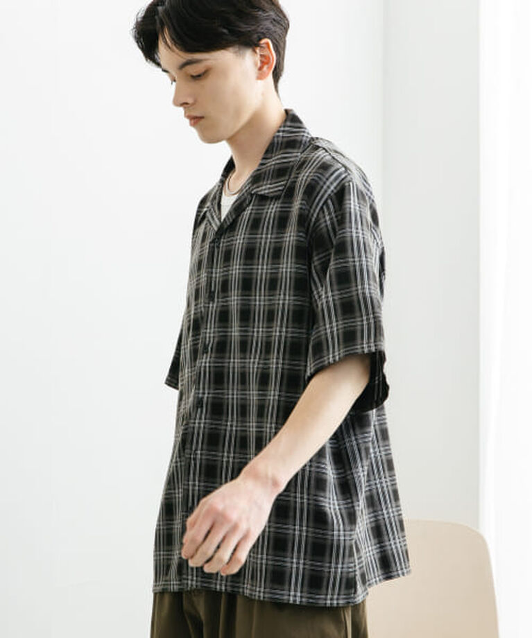 SENSE OF PLACE by URBAN RESEARCH「SENSE OF PLACE 『ユニセックス』オンブレーチェックショートスリーブシャツ」|シャツ・ブラウス|