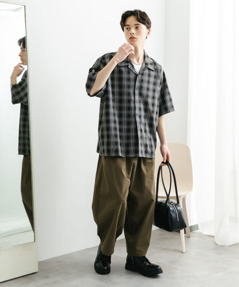 SENSE OF PLACE by URBAN RESEARCH「SENSE OF PLACE 『ユニセックス』オンブレーチェックショートスリーブシャツ」|シャツ・ブラウス|