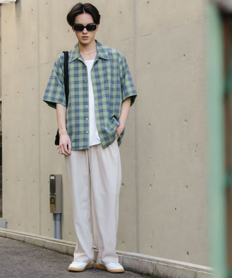 SENSE OF PLACE by URBAN RESEARCH「SENSE OF PLACE 『ユニセックス』オンブレーチェックショートスリーブシャツ」|シャツ・ブラウス|