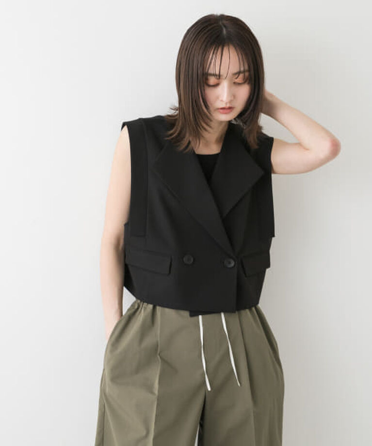 SENSE OF PLACE by URBAN RESEARCH「SENSE OF PLACE テーラードクロップドジレ」|ベスト・ジレ|