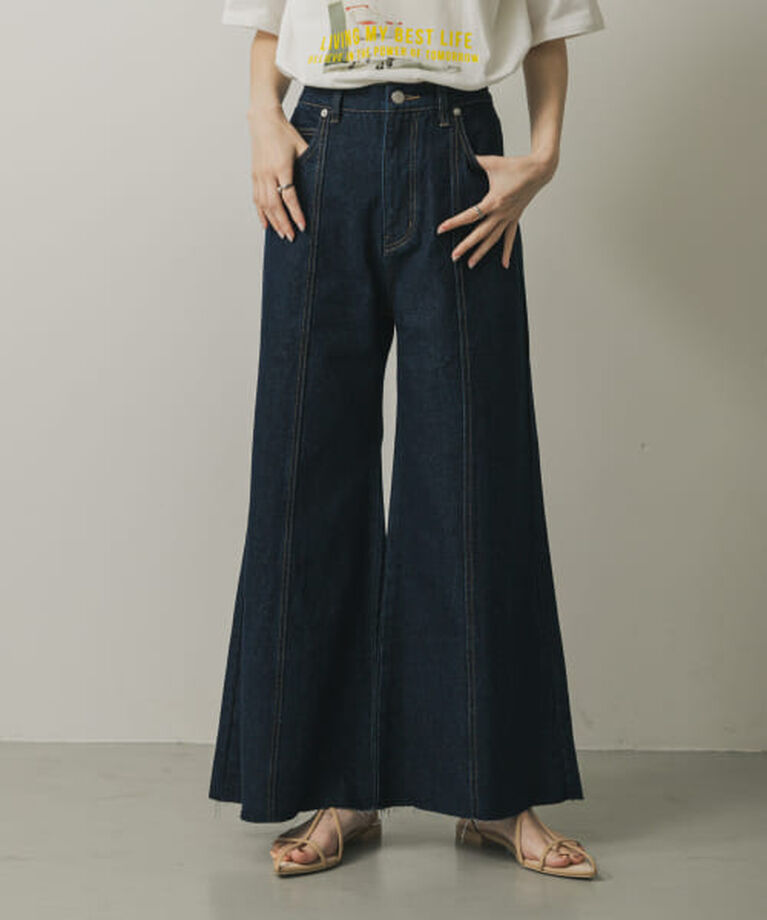 SENSE OF PLACE by URBAN RESEARCH「SENSE OF PLACE ルーズフレアデニム」|デニム|ONE WASH