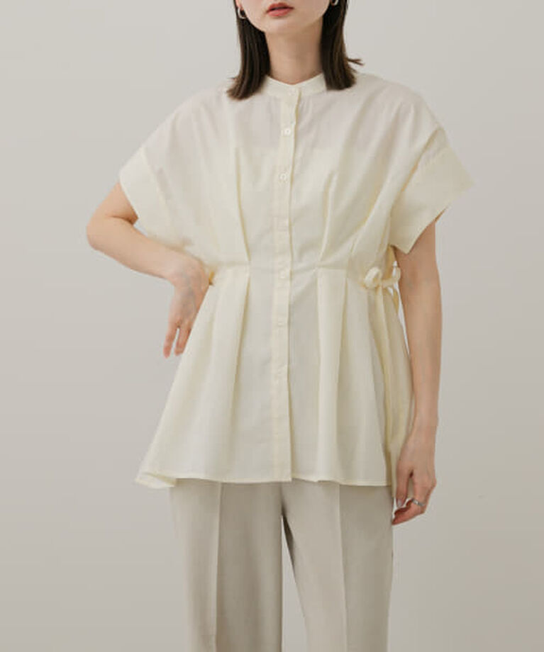 SENSE OF PLACE by URBAN RESEARCH「SENSE OF PLACE ウエストタックチュニックブラウス」|シャツ・ブラウス|OFF WHITE