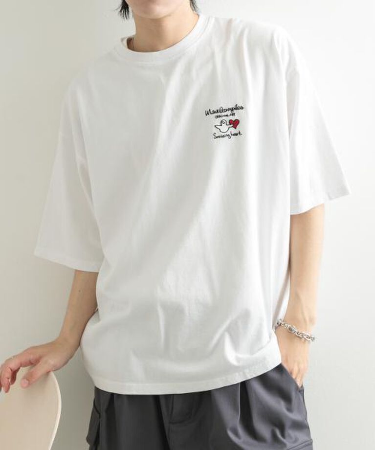 SENSE OF PLACE by URBAN RESEARCH「SENSE OF PLACE 『WEB限定』Mark Gonzales　胸刺繍ショートスリーブTシャツ」|Tシャツ・カットソー|
