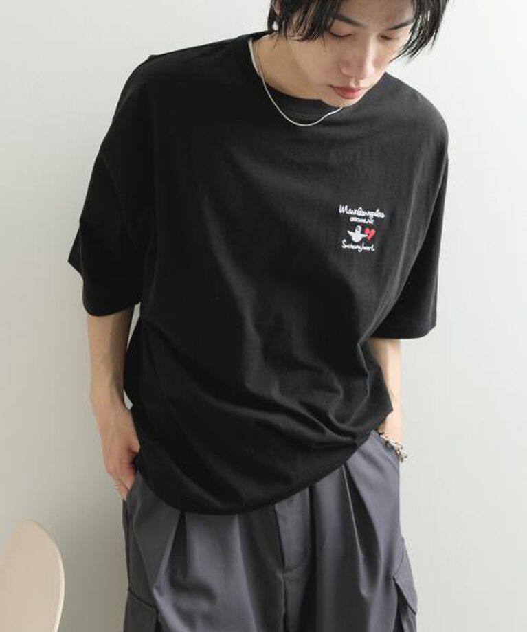 SENSE OF PLACE by URBAN RESEARCH「SENSE OF PLACE 『WEB限定』Mark Gonzales　胸刺繍ショートスリーブTシャツ」|Tシャツ・カットソー|