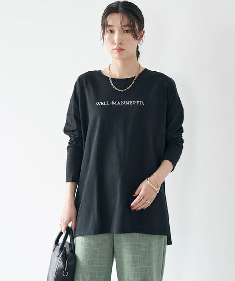 earth music&ecology「刺繍ロゴロンT」|Tシャツ・カットソー|