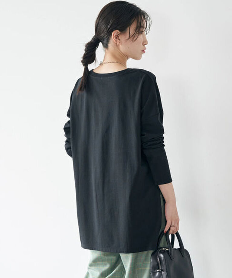 earth music&ecology「刺繍ロゴロンT」|Tシャツ・カットソー|