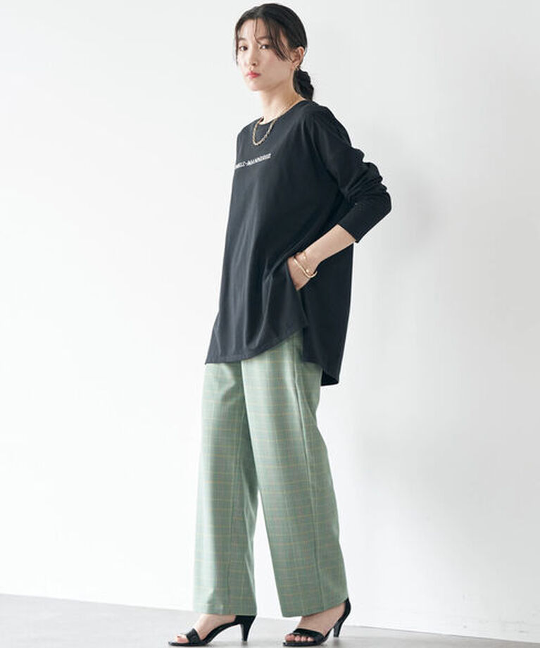 earth music&ecology「刺繍ロゴロンT」|Tシャツ・カットソー|