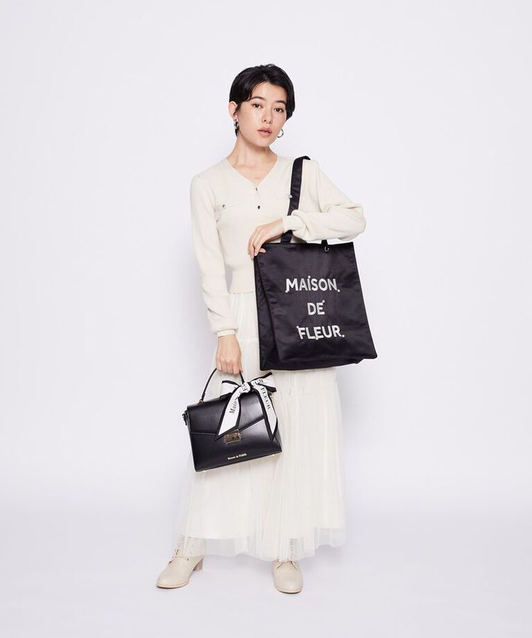 Maison de FLEUR「トップハンドルスカーフバッグ」|ショルダー・メッセンジャー|