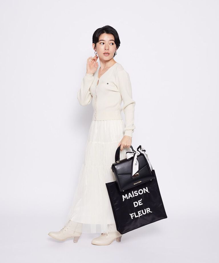 Maison de FLEUR「トップハンドルスカーフバッグ」|ショルダー・メッセンジャー|