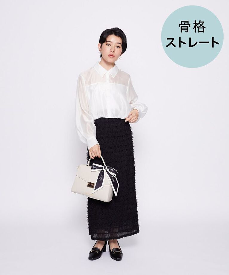 Maison de FLEUR「トップハンドルスカーフバッグ」|ショルダー・メッセンジャー|ベージュ