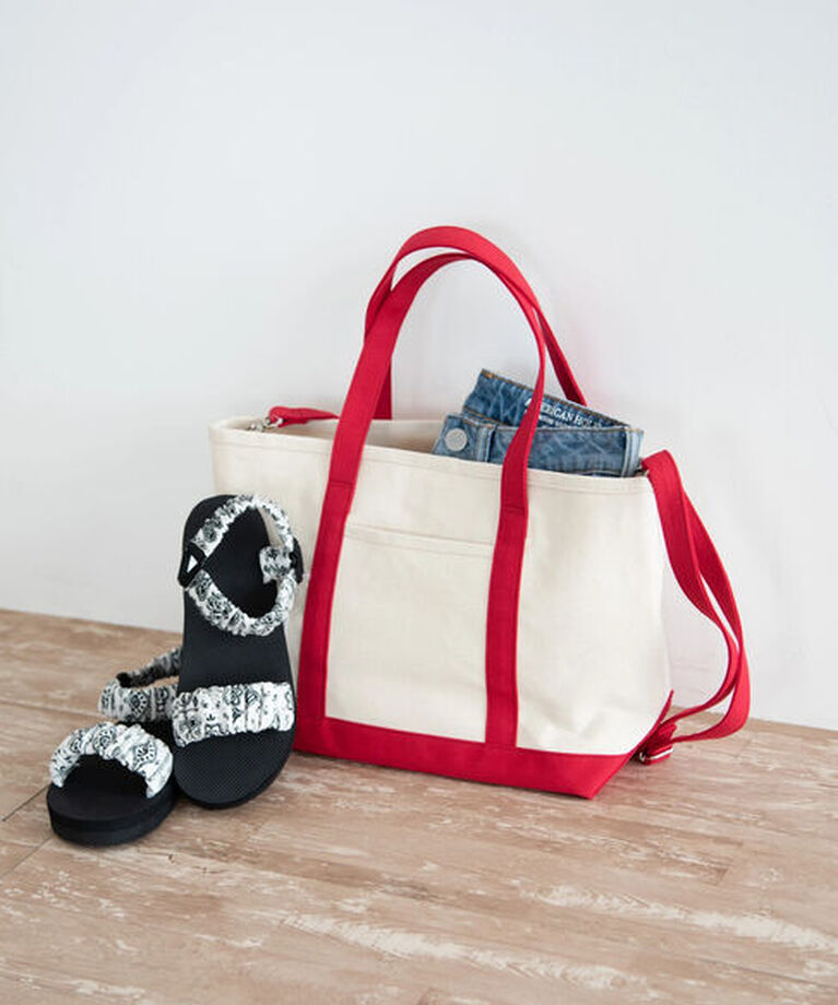  「CANVAS 2WAY TOTE BAG」|ハンドバッグ|レッド