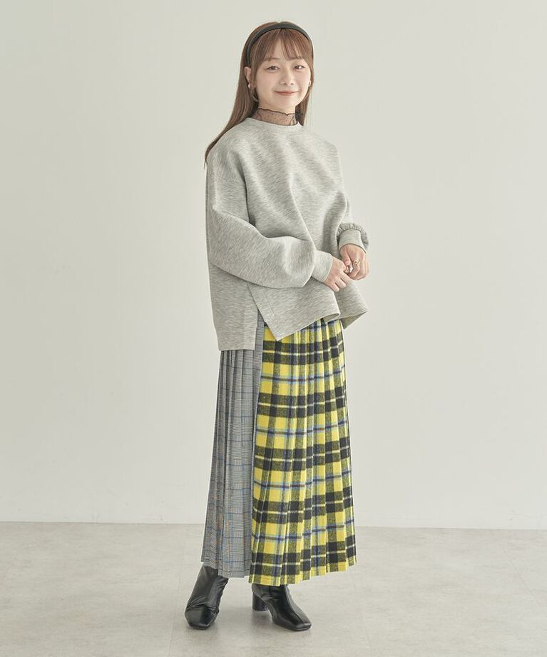 AMERICAN HOLIC「【WEB限定・小柄女性向け】シャギーチェックプリーツスカート」|スカート|