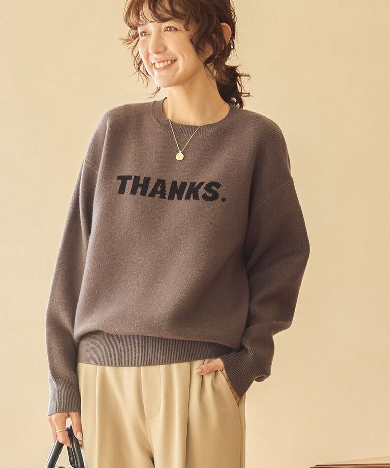 AMERICAN HOLIC「バイパチTHANKS.ジャガードニットプルオーバー」|ニット・セーター|Gray Mixture