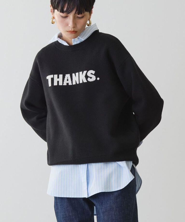 AMERICAN HOLIC「バイパチTHANKS.ジャガードニットプルオーバー」|ニット・セーター|