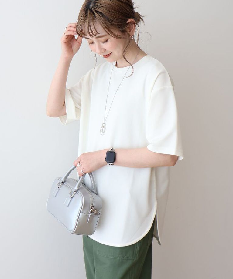 AMERICAN HOLIC「ジョーゼットラウンドヘムトップス」|Tシャツ・カットソー|