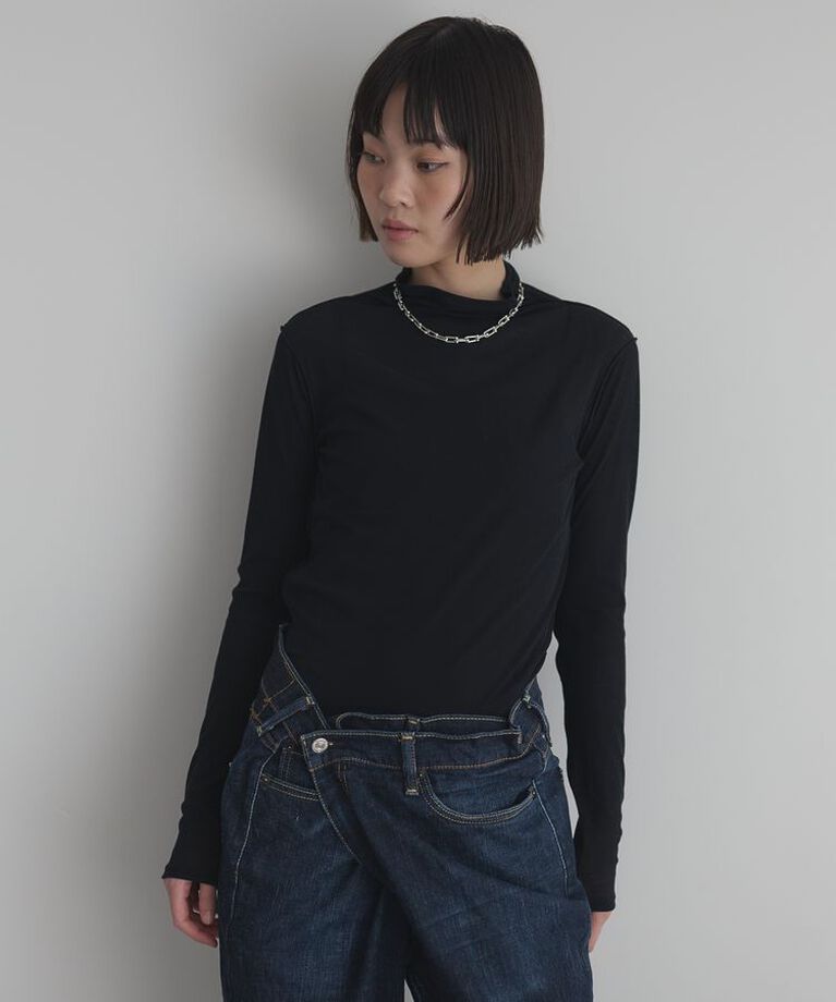 GARAGE OF GOOD CLOTHING「無地シアーハイネックプルオーバー」|Tシャツ・カットソー|Black