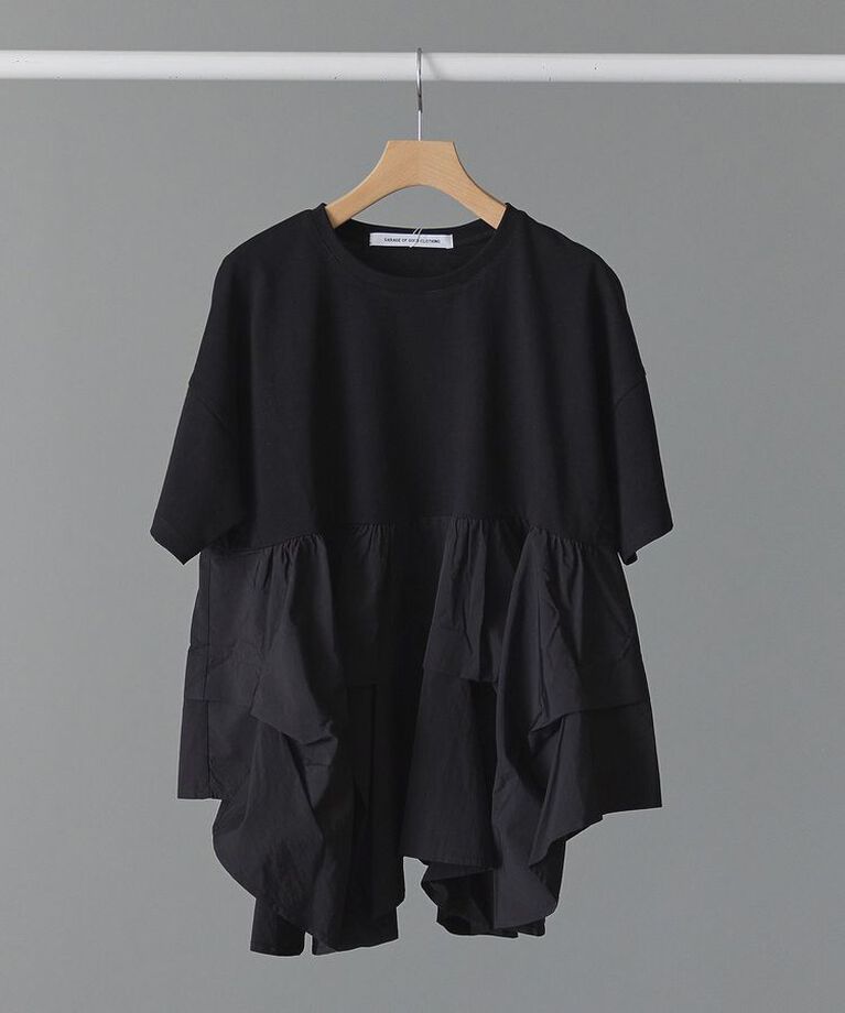 GARAGE OF GOOD CLOTHING「異素材MIXタックプルオーバー」|Tシャツ・カットソー|Black