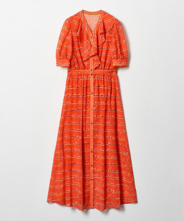 LOULOU WILLOUGHBY「【LOULOU WILLOUGHBY】RATTIレタードボーダーワンピース」|ワンピース|