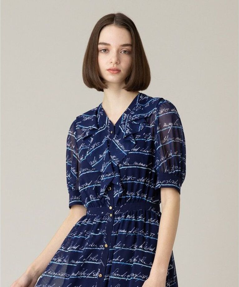 LOULOU WILLOUGHBY「【LOULOU WILLOUGHBY】RATTIレタードボーダーワンピース」|ワンピース|