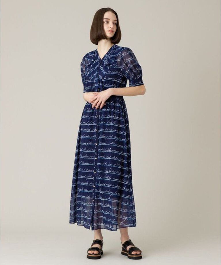 LOULOU WILLOUGHBY「【LOULOU WILLOUGHBY】RATTIレタードボーダーワンピース」|ワンピース|