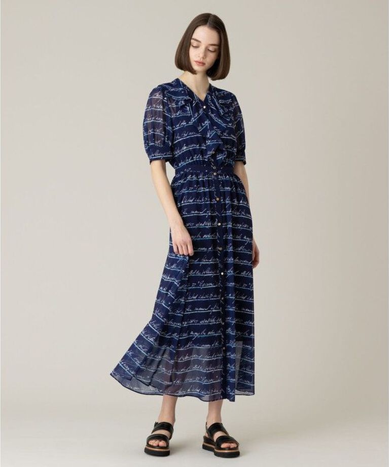 LOULOU WILLOUGHBY「【LOULOU WILLOUGHBY】RATTIレタードボーダーワンピース」|ワンピース|