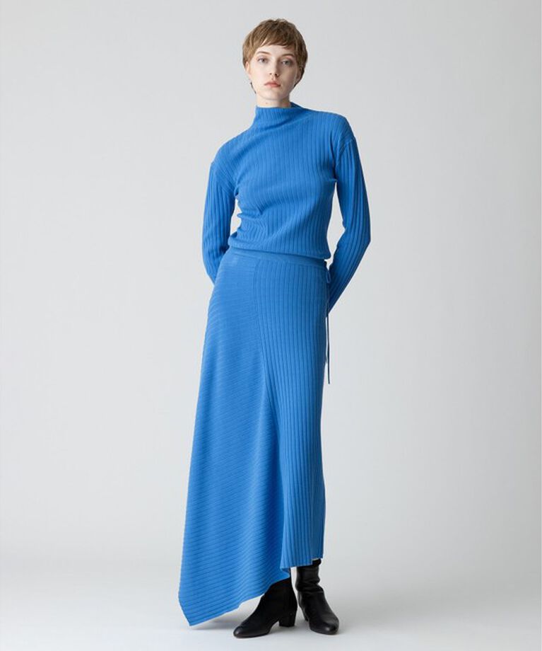 allureville「アシンメトリーヘムワンピース」|ワンピース|ブルー