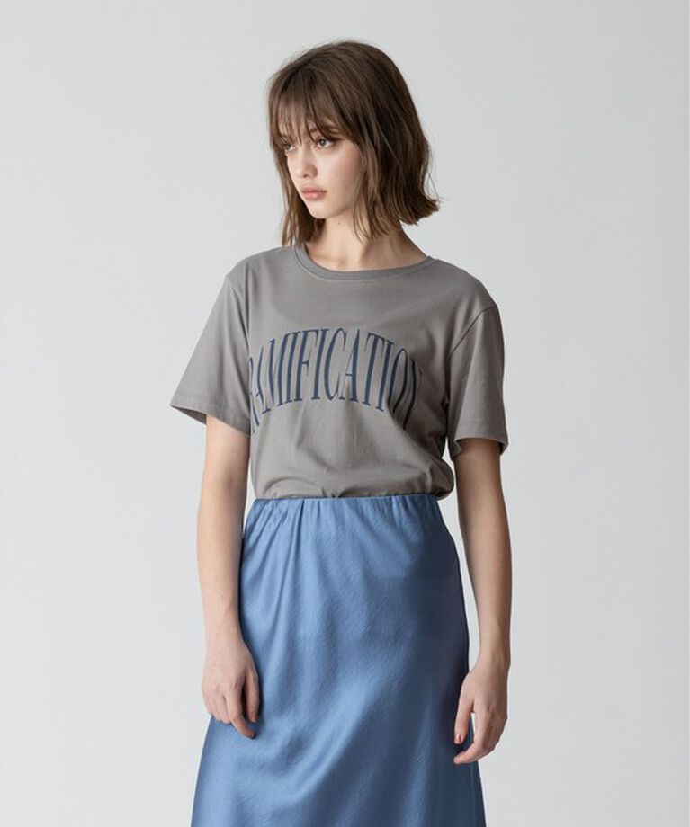 allureville「ダブルフォントメッセージT」|Tシャツ・カットソー|