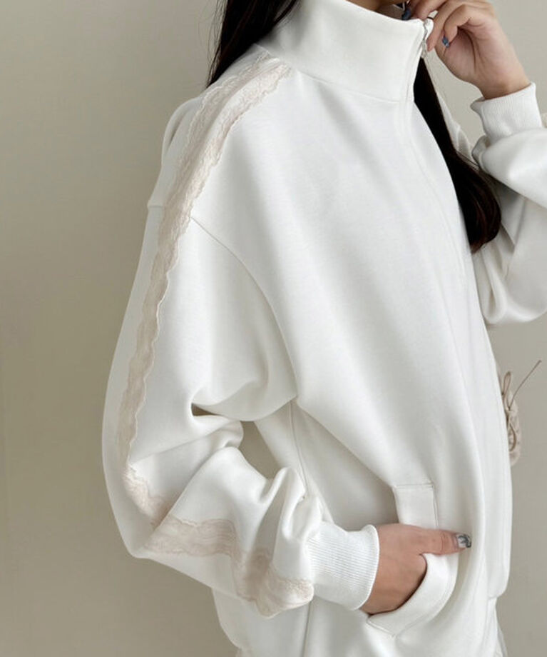  「【ロングシーズンOK】ハーフジップオーバーサイズスウェット」|プルオーバー|