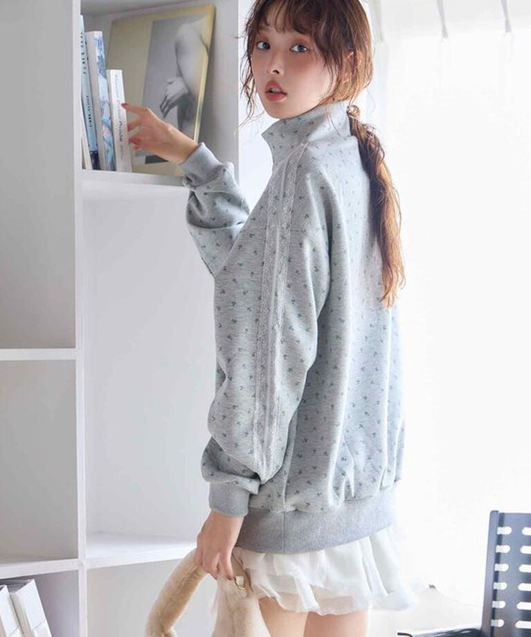  「【ロングシーズンOK】ハーフジップオーバーサイズスウェット」|プルオーバー|