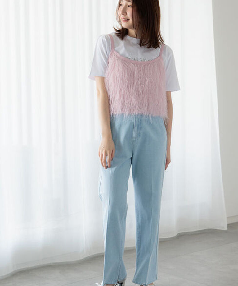Te chichi TERRASSE「スパンコールロゴTシャツ」|Tシャツ・カットソー|