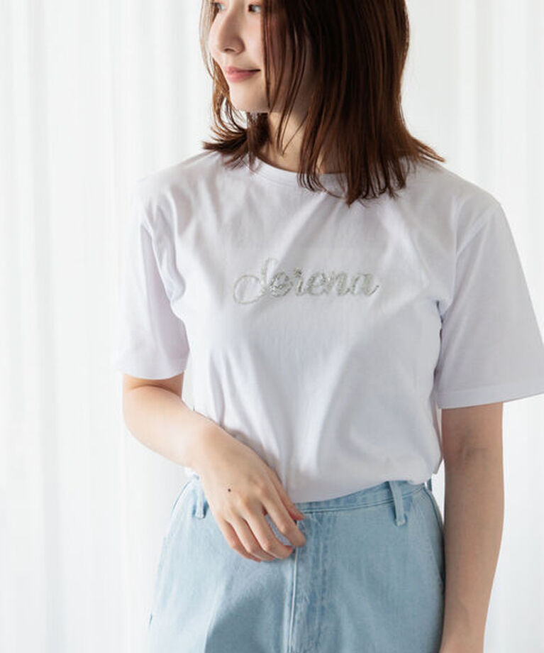 Te chichi TERRASSE「スパンコールロゴTシャツ」|Tシャツ・カットソー|