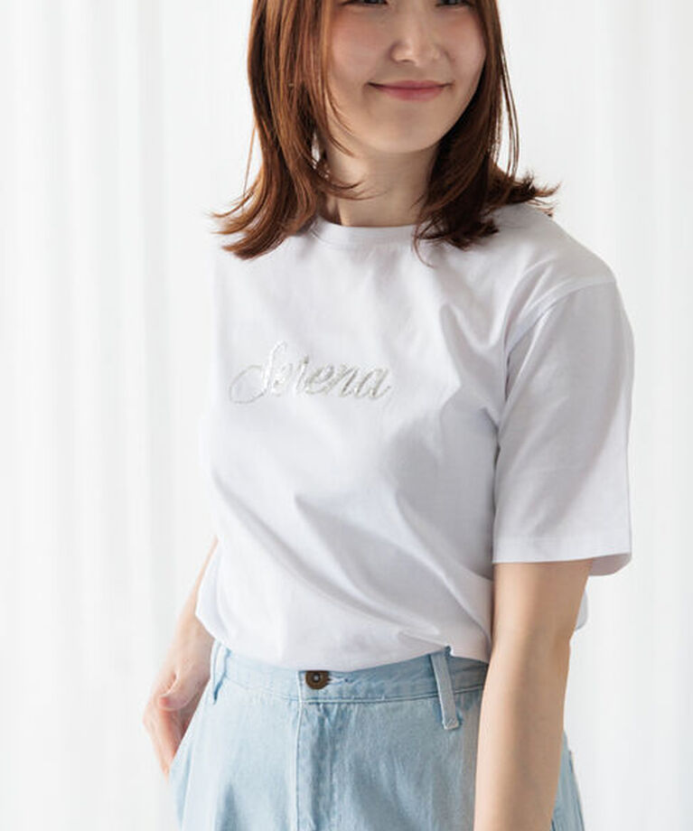 Te chichi TERRASSE「スパンコールロゴTシャツ」|Tシャツ・カットソー|