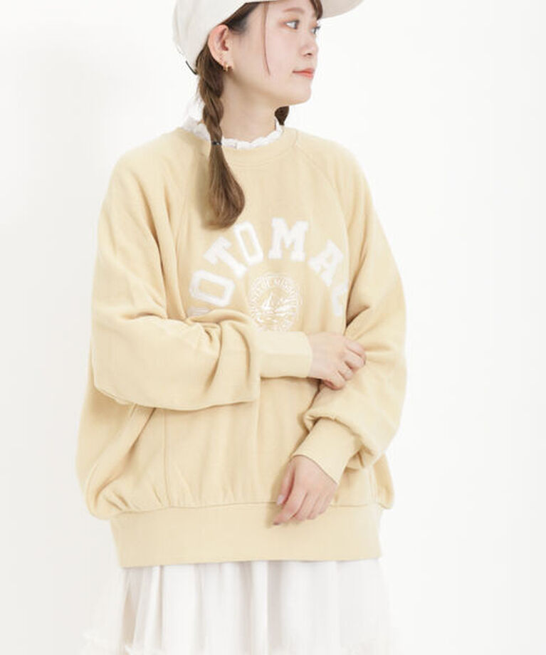 Samansa Mos2「飛び裏毛アップリケロゴスウェット」|Tシャツ・カットソー|