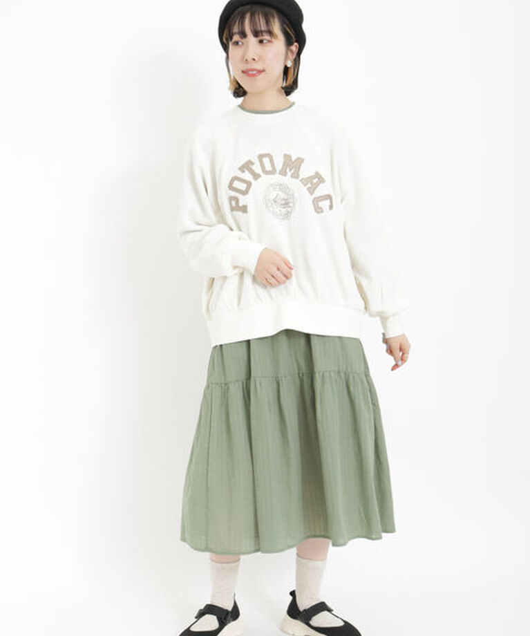 Samansa Mos2「飛び裏毛アップリケロゴスウェット」|Tシャツ・カットソー|