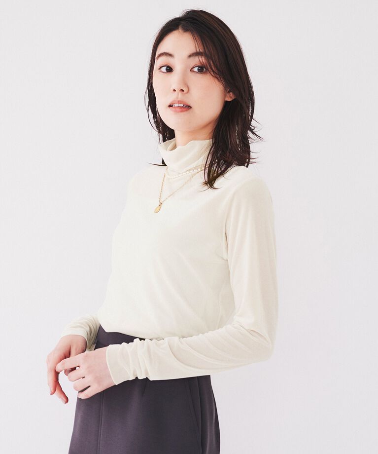 UNTITLED「【洗える】ベロアインナートップス」|Tシャツ・カットソー|