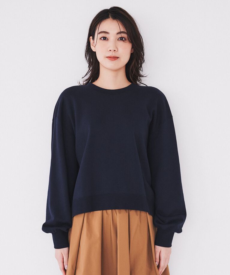 UNTITLED「【コットン100/スウェットライク】クロップド丈コットンプルオーバー」|Tシャツ・カットソー|