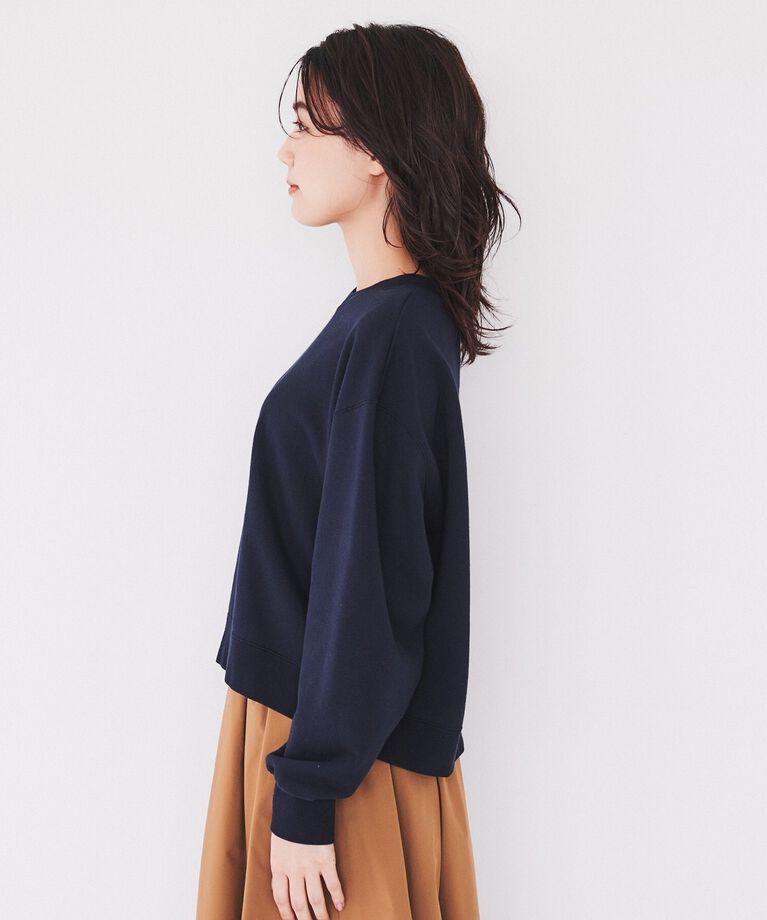 UNTITLED「【コットン100/スウェットライク】クロップド丈コットンプルオーバー」|Tシャツ・カットソー|