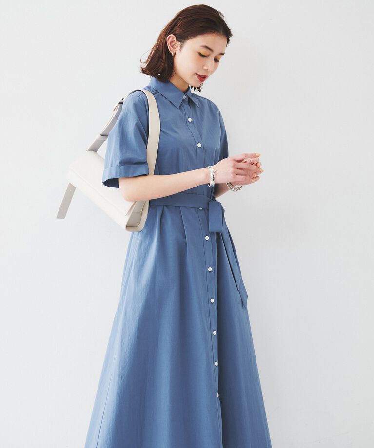 UNTITLED「【コットン100／前開き／夏ワンピ】ロングシャツワンピース」|ワンピース|