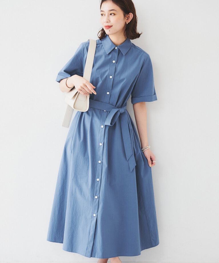 UNTITLED「【コットン100／前開き／夏ワンピ】ロングシャツワンピース」|ワンピース|
