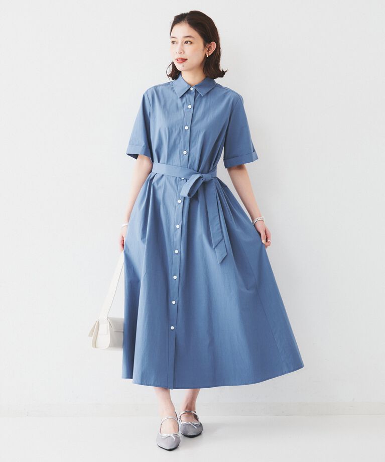 UNTITLED「【コットン100／前開き／夏ワンピ】ロングシャツワンピース」|ワンピース|